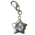 Light Blue Star Shape Key Chain Quartz Watch